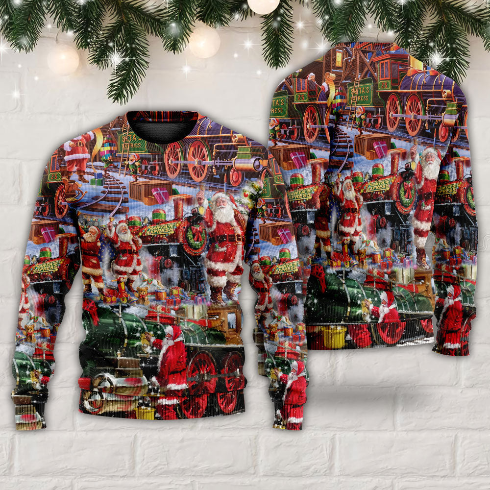 Santa Snow Village Spirit Of Giving – Sweater - Ugly Christmas Sweater