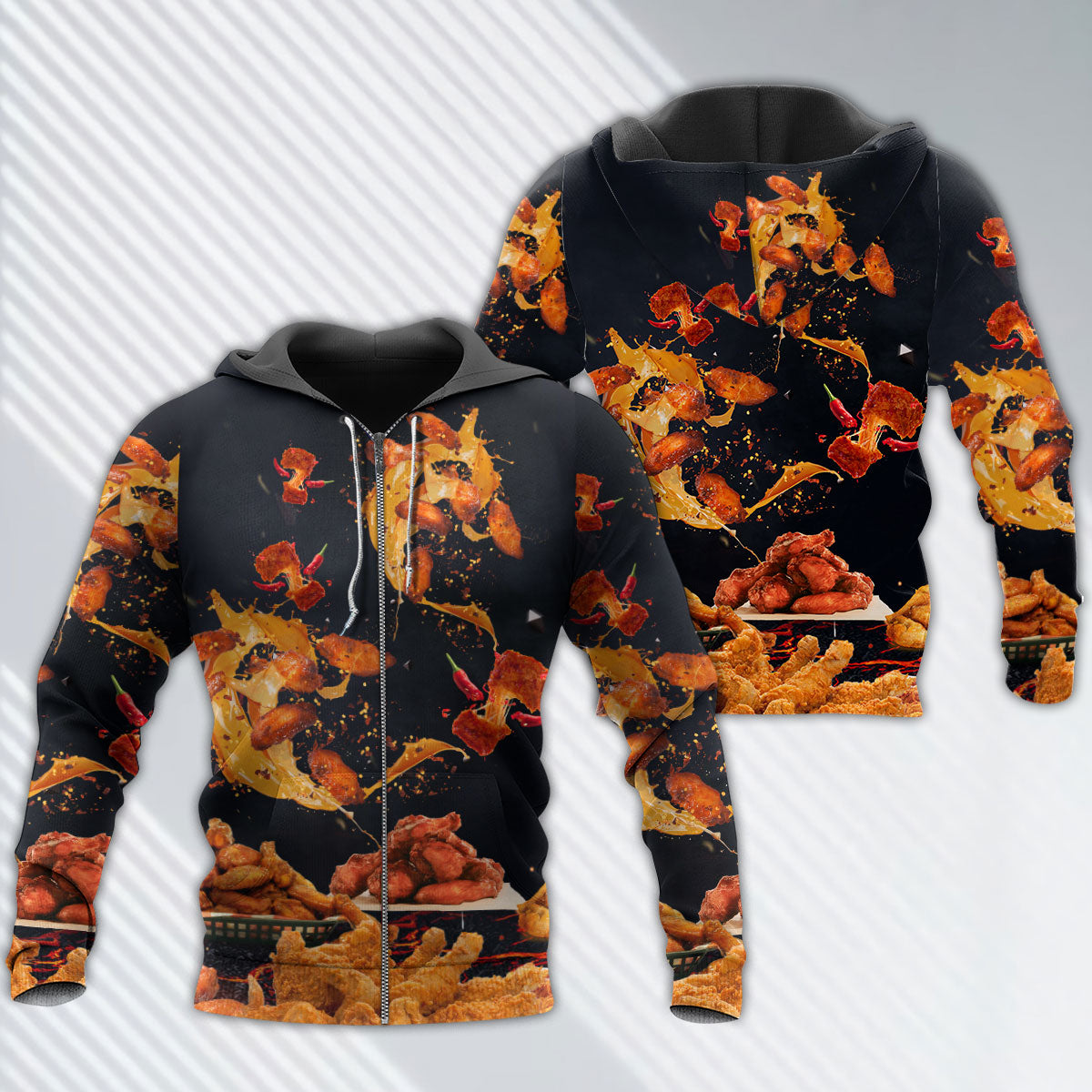 Chicken Wings Fast Food Lover - 3D Hoodie