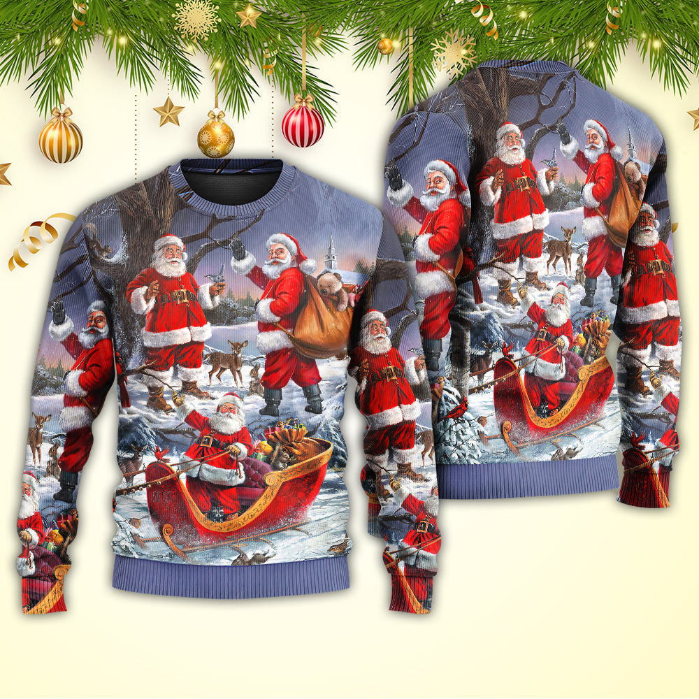 Christmas Funny Santa Happy Xmas Is Coming – Sweater - Ugly Christmas Sweater