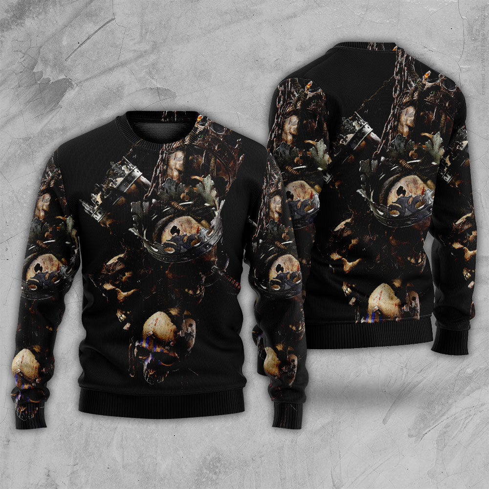 Skull Royal Legend Fantasy Art – Sweater - Ugly Christmas Sweater