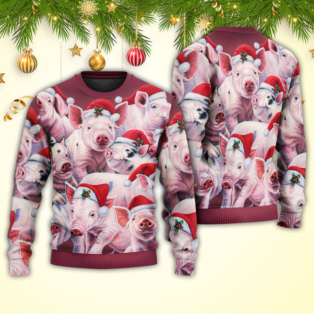 Christmas Piggies Funny Xmas Is Coming – Sweater - Ugly Christmas Sweater