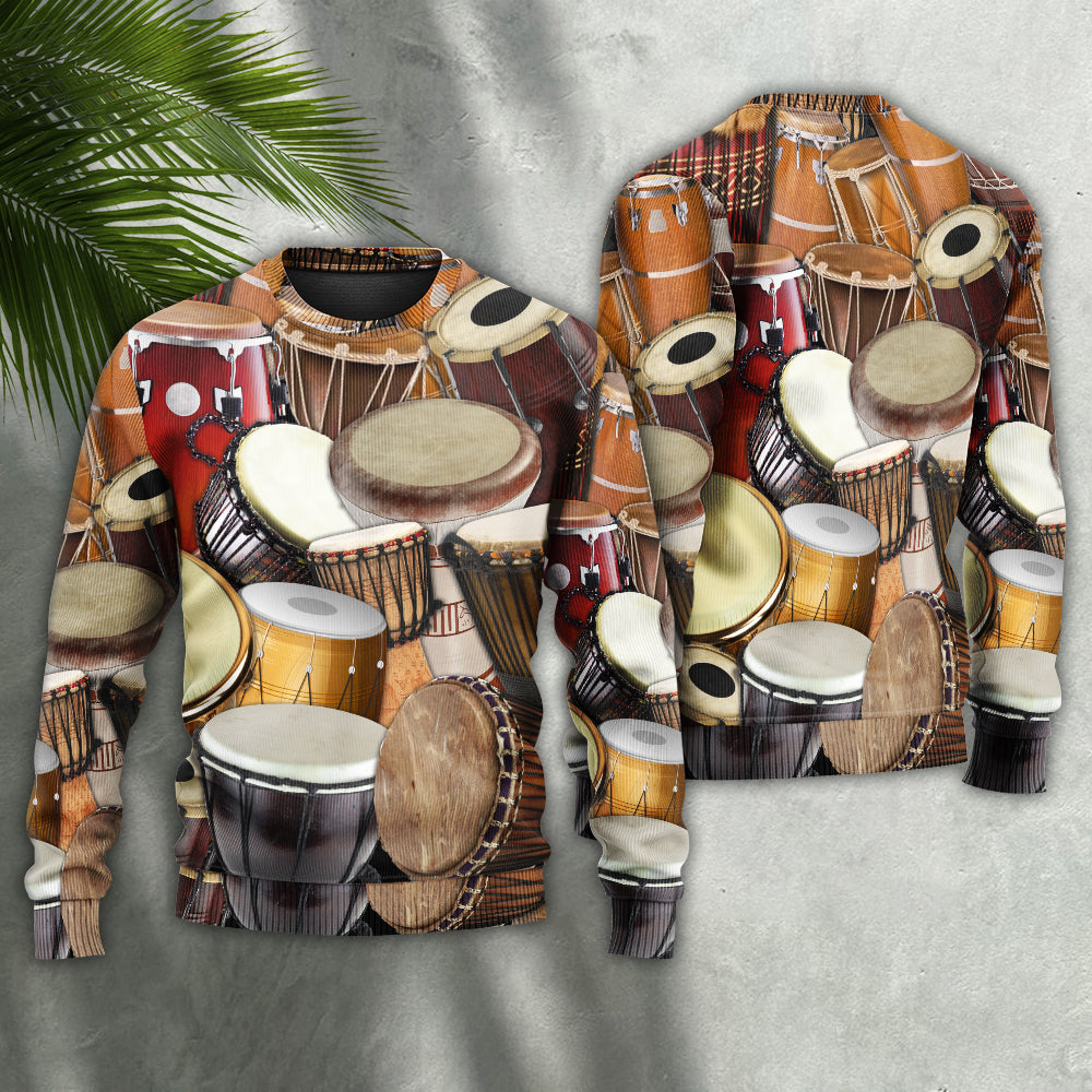 Drum Music Lifestyle Quote Style – Sweater - Ugly Christmas Sweater