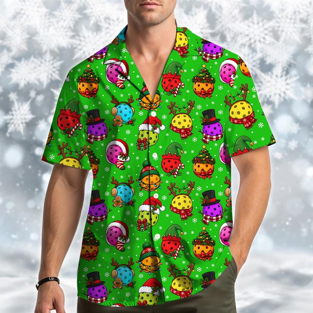 Christmas Pickleball Funny Holiday Ball Festive 2 – Hawaiian Shirt