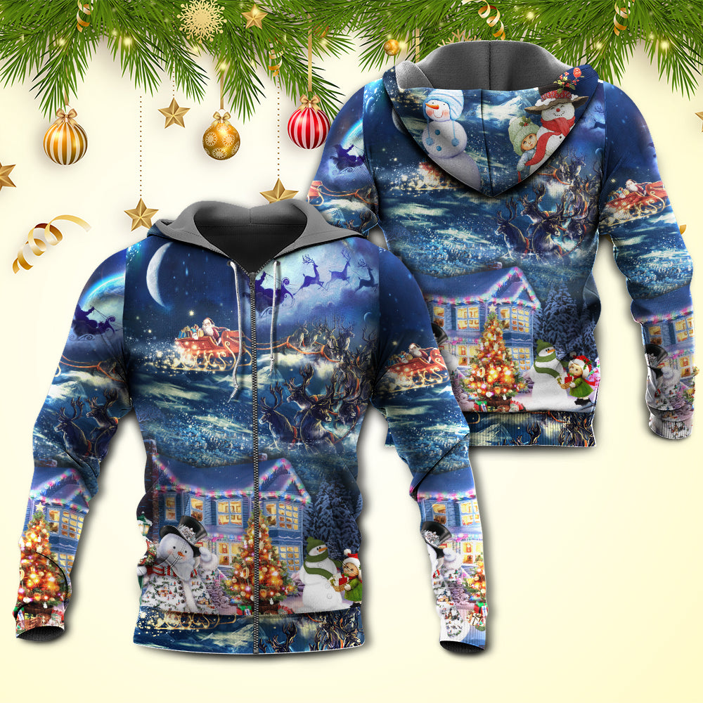 Christmas Family Love Glow Art – 3D Hoodie