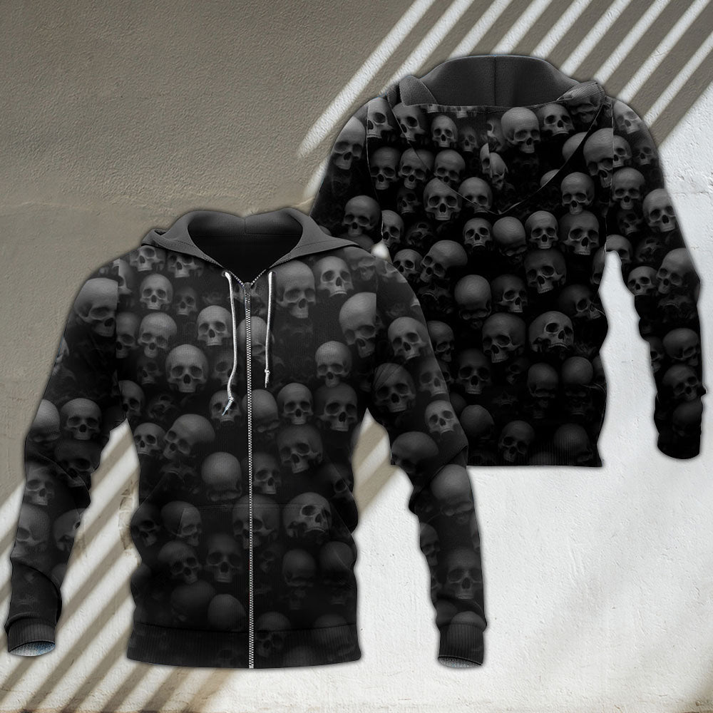 Skull Dark Quote Art - 3D Hoodie