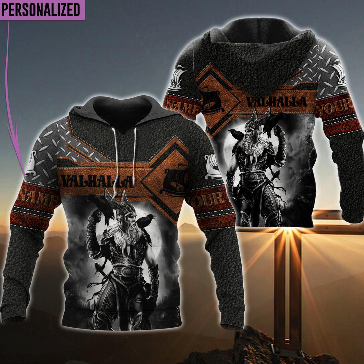 Viking Warrior Valhalla Tribute Art - 3D Hoodie