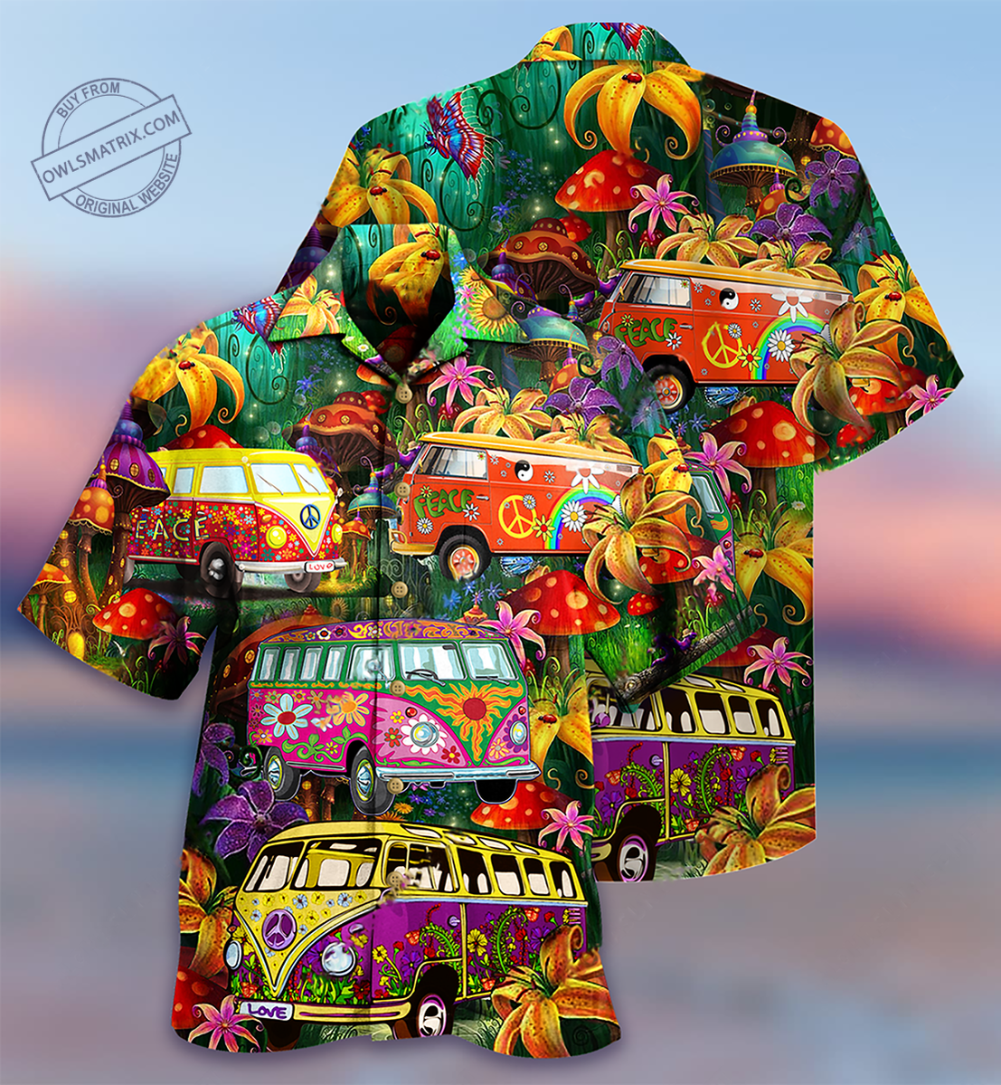 Hippie Bus Peace Life Color Limited - Hawaiian Shirt 4 - HAWS29FNN110621-Owls Matrix