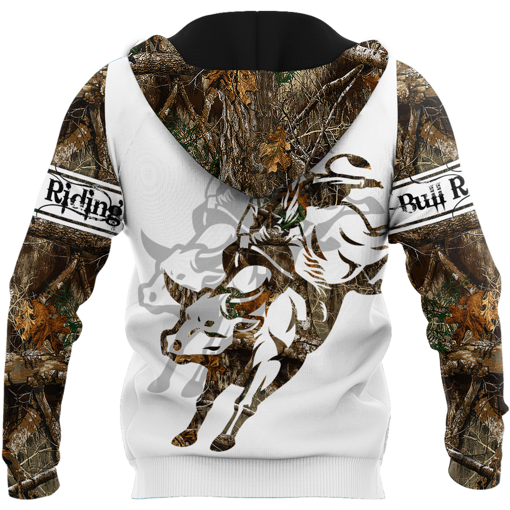 Bull Riding Tattoo Style Art – 3D Hoodie