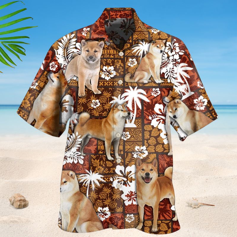 Akita Dog Lover Tropical Style – Hawaiian Shirt