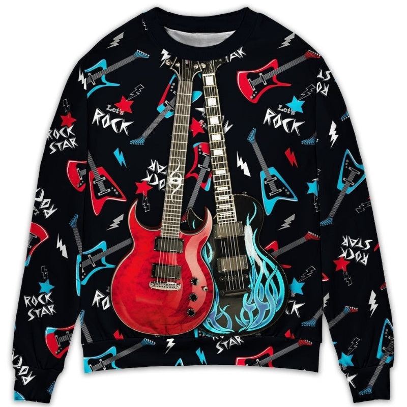 All I Need Is Playing Music Guitar – Sweater - Ugly Christmas Sweater
