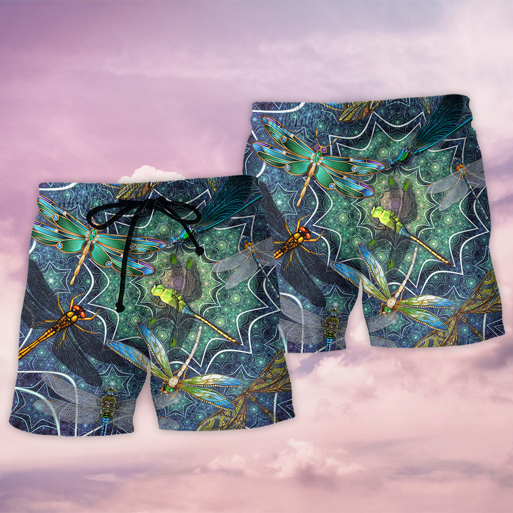 Dragonfly Love Life Nature Art – Beach Short