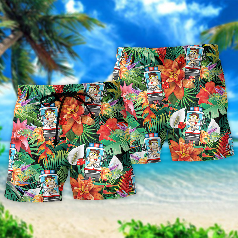 Ambulance Driver Tropical – Beach Short
