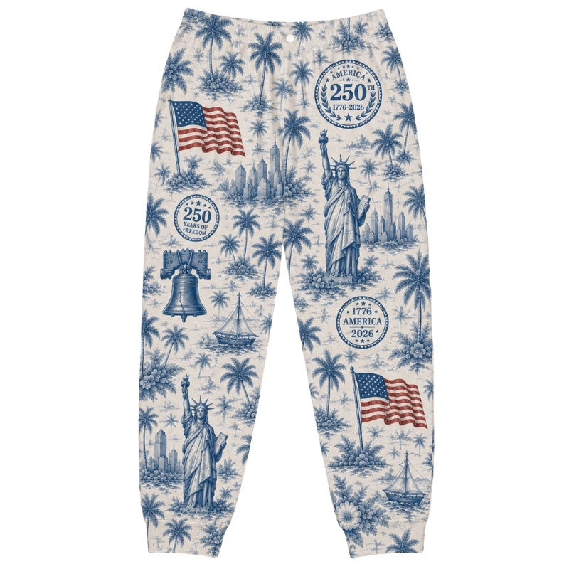 America 250th Anniversary Pajamas Short Sleeve - Palm Skyline Bell