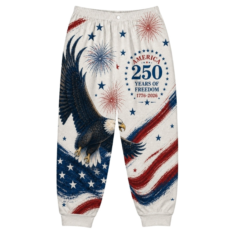 America 250th Anniversary Pajamas Short Sleeve - Soaring Eagle Wave