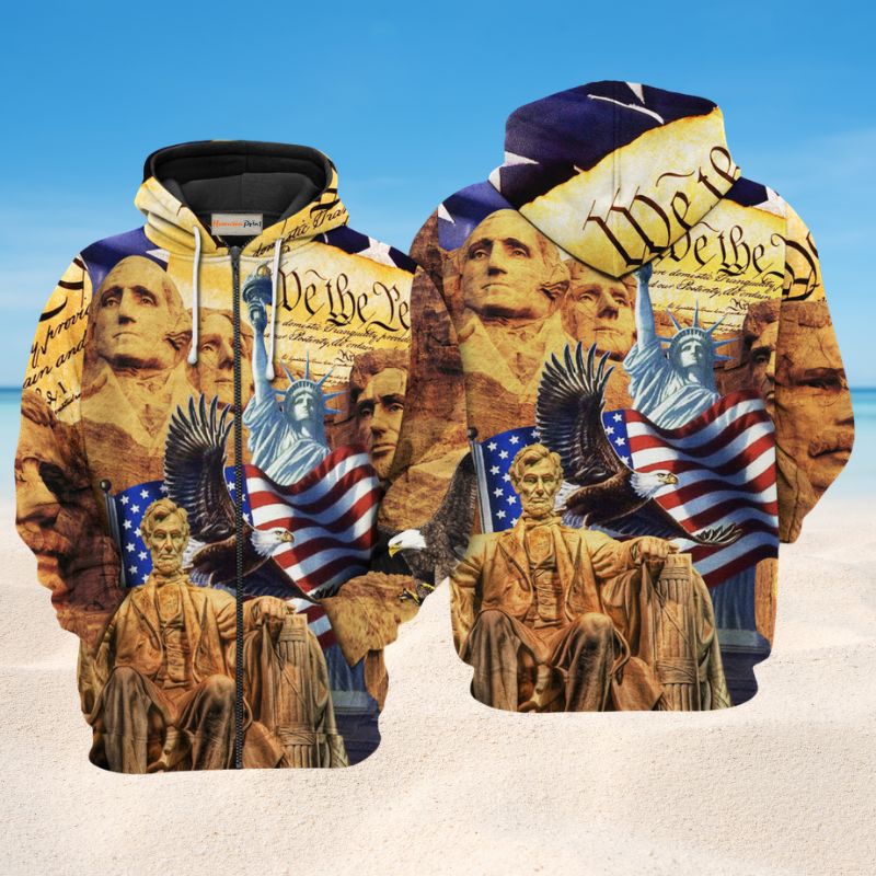 America Land Of The Quote Art – 3D Hoodie