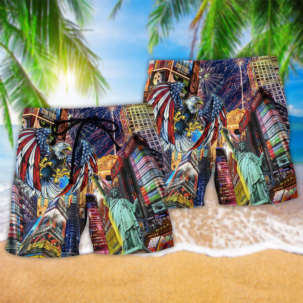 New Year Eagle Fireworks – Beach Short