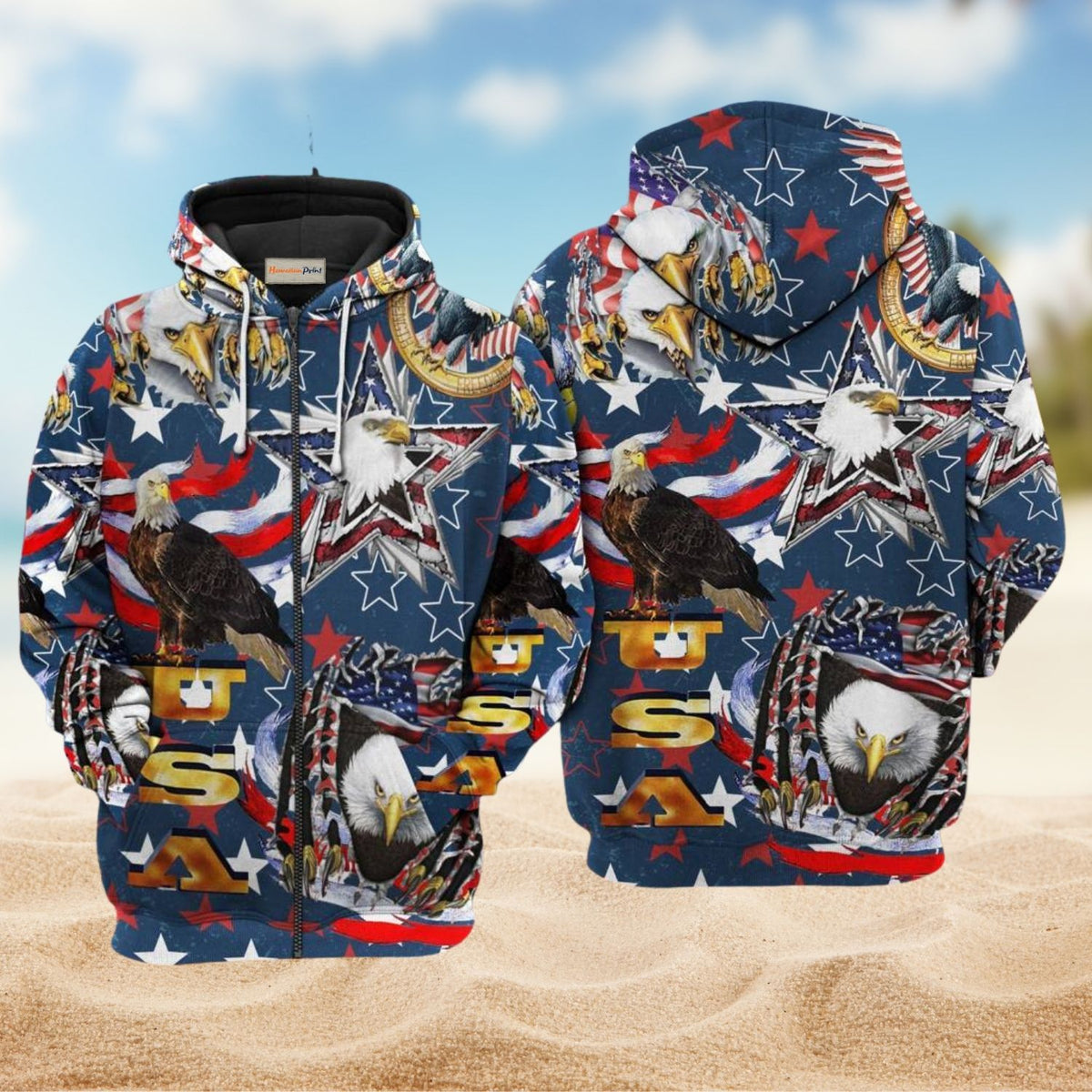 American Love Eagle Art – 3D Hoodie