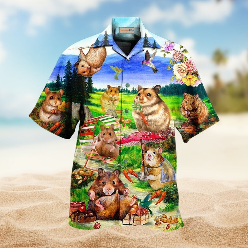 Animals Eating And Happy Limited Edition – Hawaiian Shirt