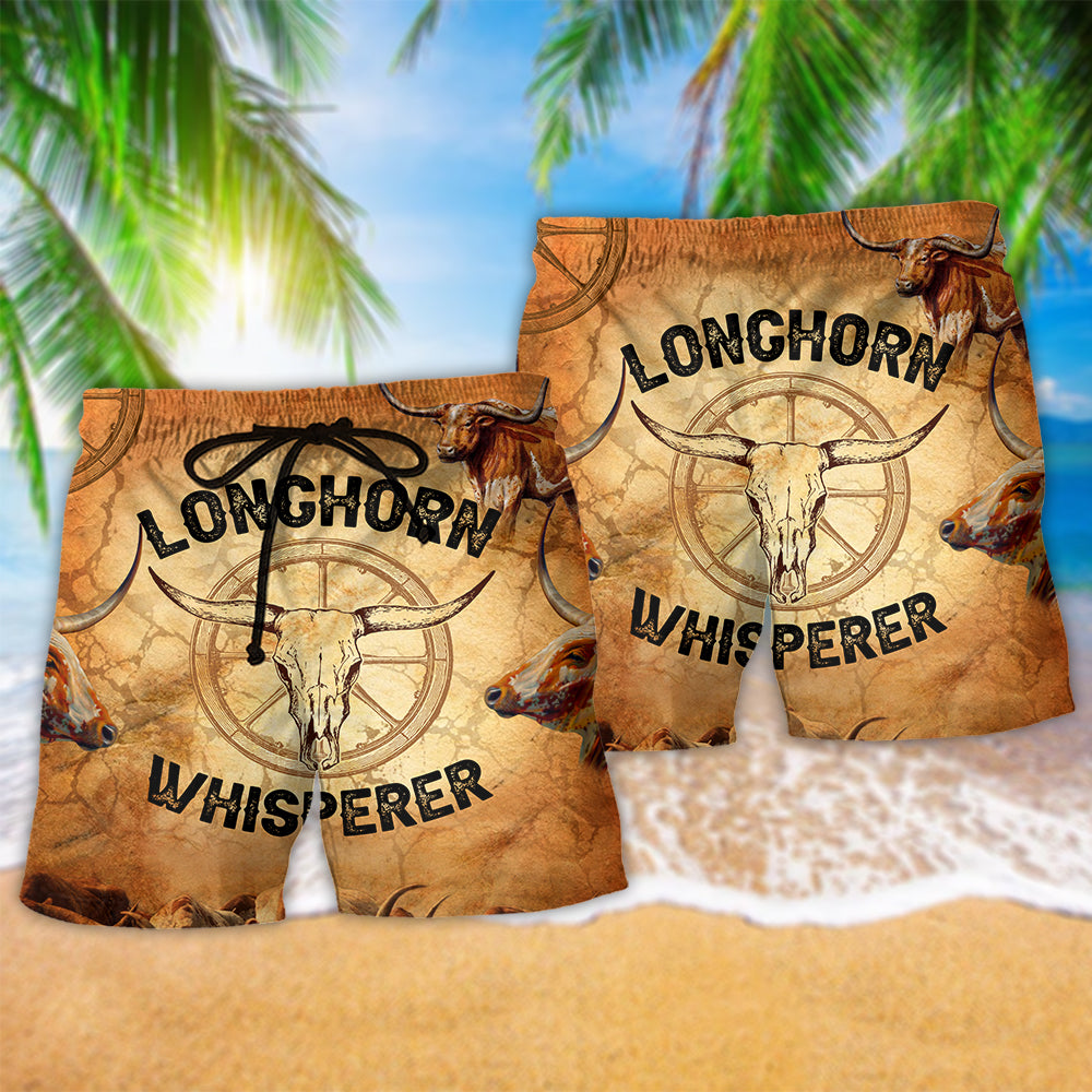 Longhorn Whisperer Western Animal – Beach Short