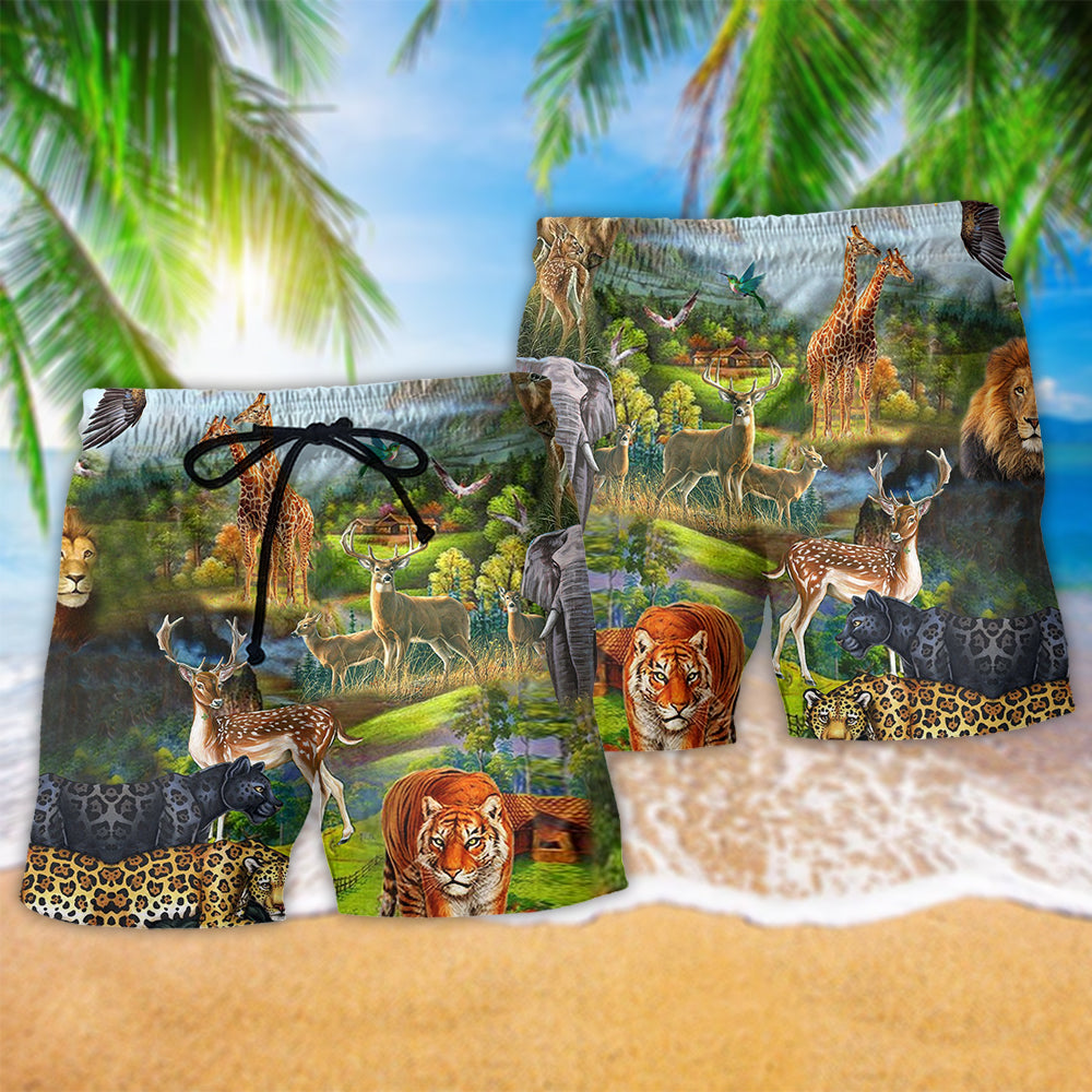 Wildlife Animal Life Art – Beach Short