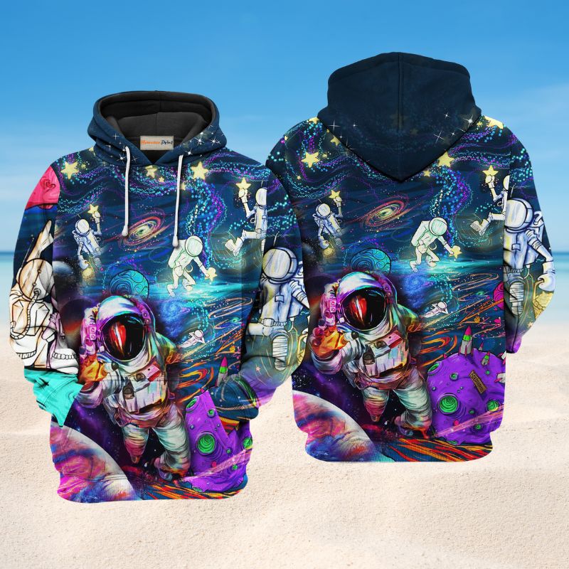 Astronaut Galaxy Adventure Art – 3D Hoodie
