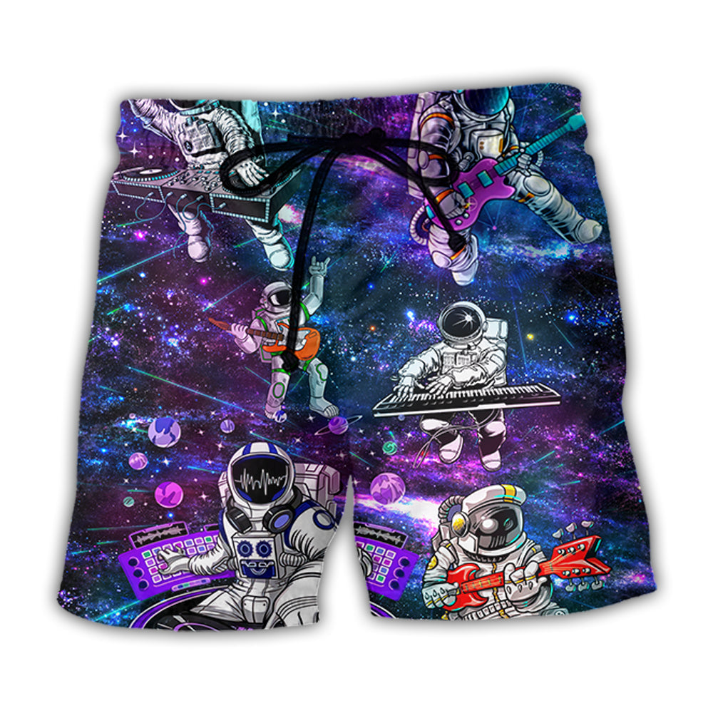 Astronaut Showtime Colorful Space Art – Beach Short