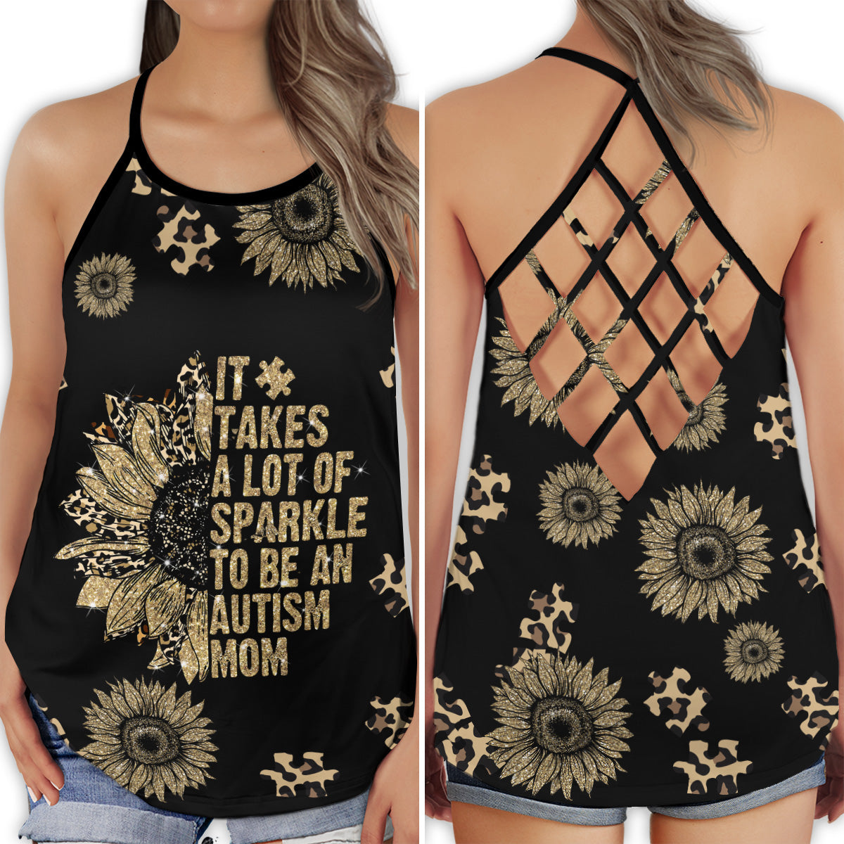 Autism Mom Support Awareness – Hollow Tank Top