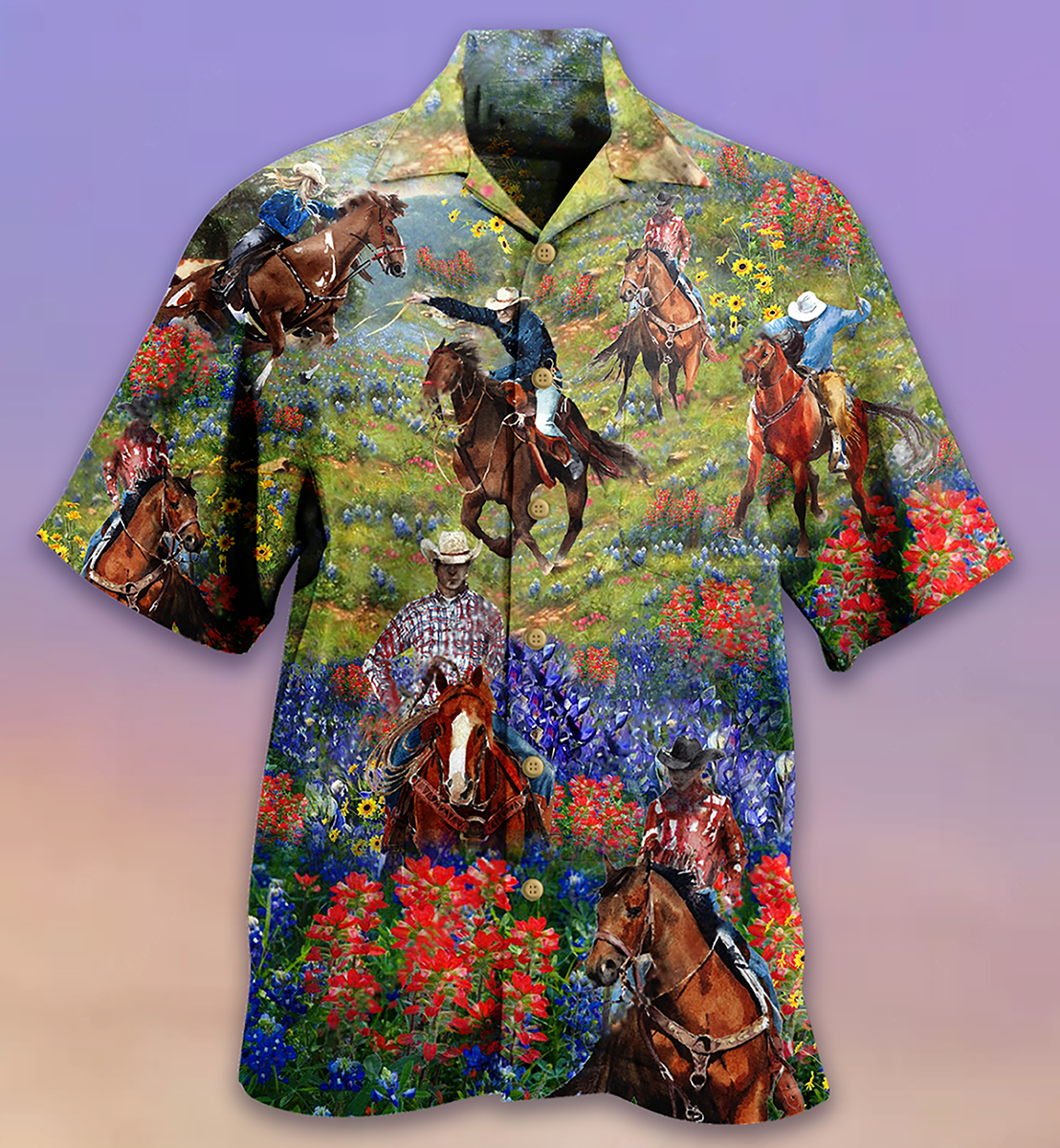 Cowboy Floral Romance Western Style – Hawaiian Shirt
