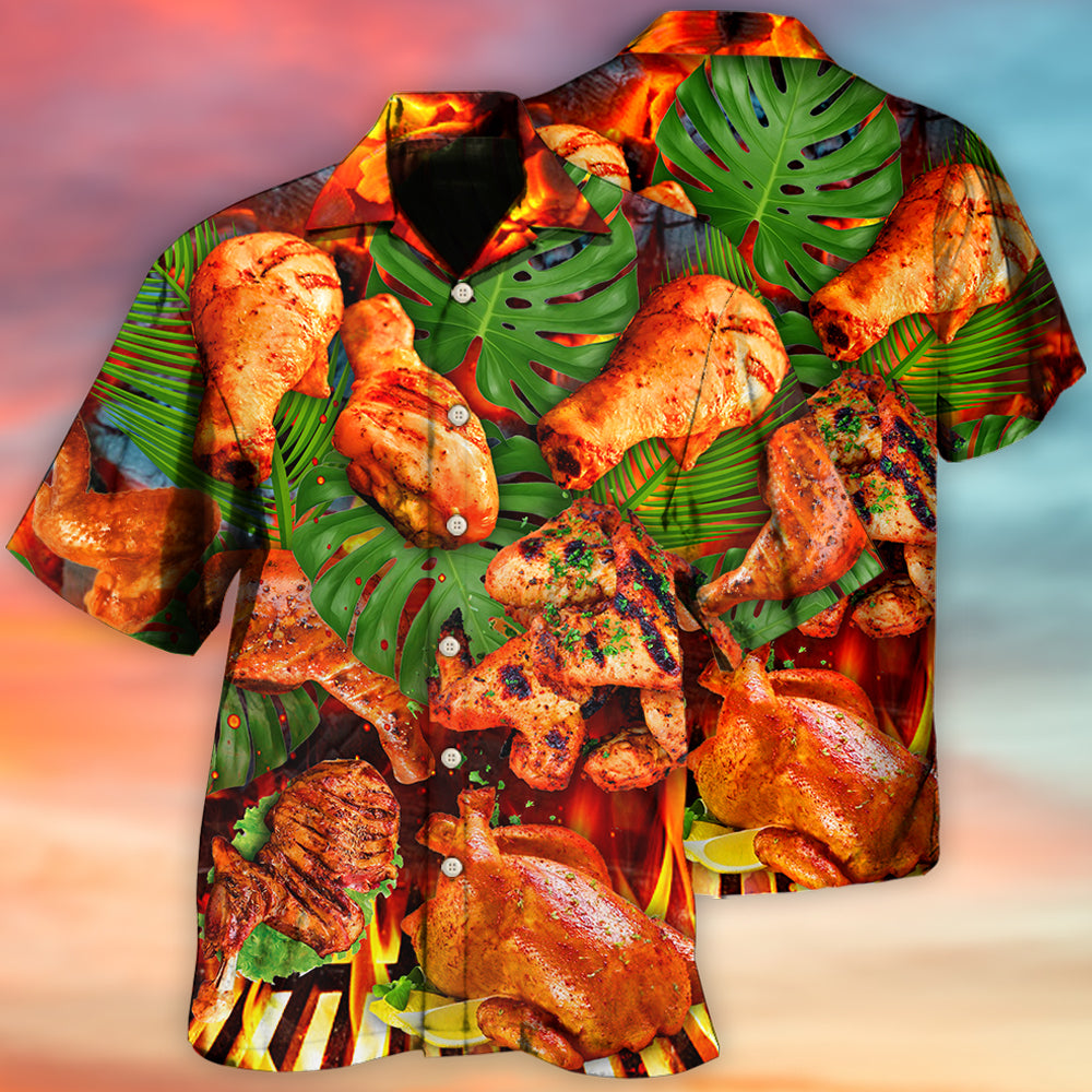 BBQ Chicken Grilling Food – Hawaiian Shirt