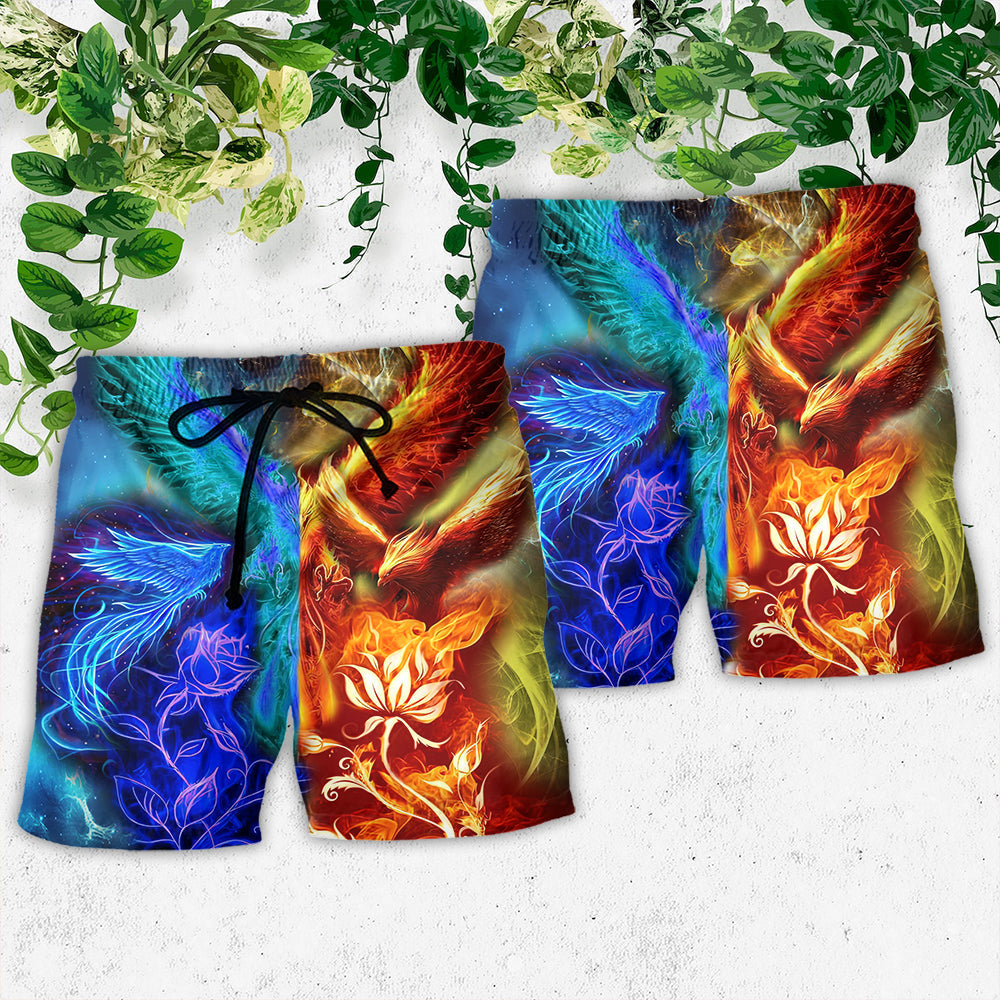 Phoenix Symbol Of Rebirth Fantasy Art – Beach Short