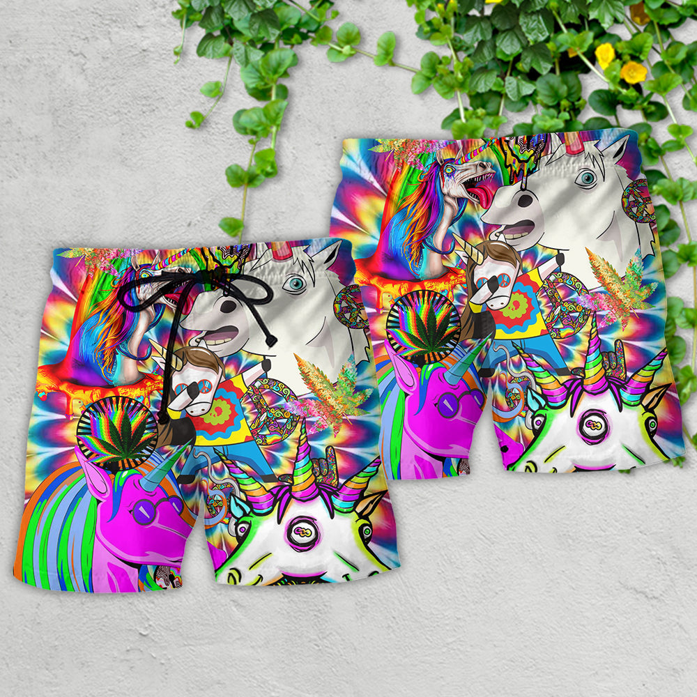 Hippie Unicorn Dream For Wonderland - Beach Short - Owls Matrix LTD