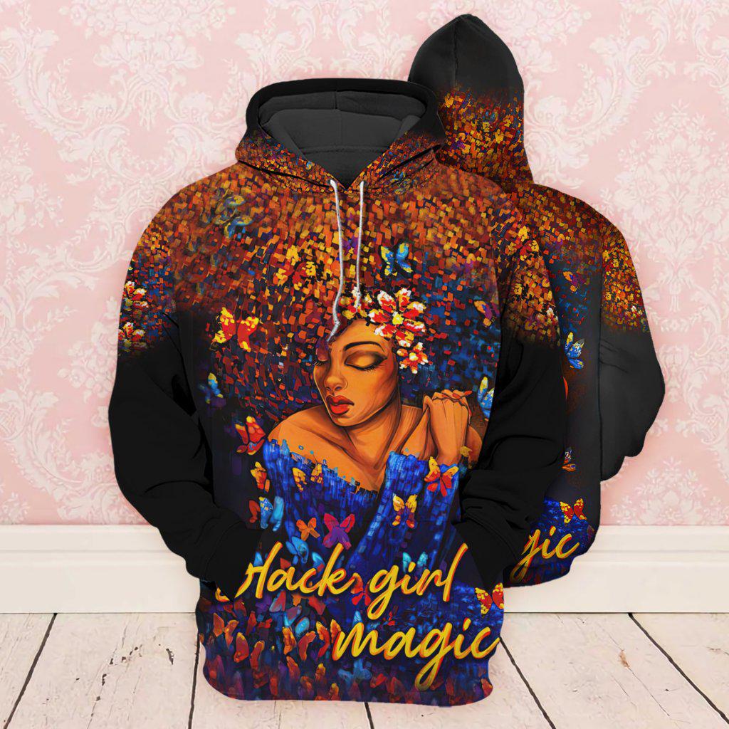 Black Girl Magic Quote Art - 3D Hoodie