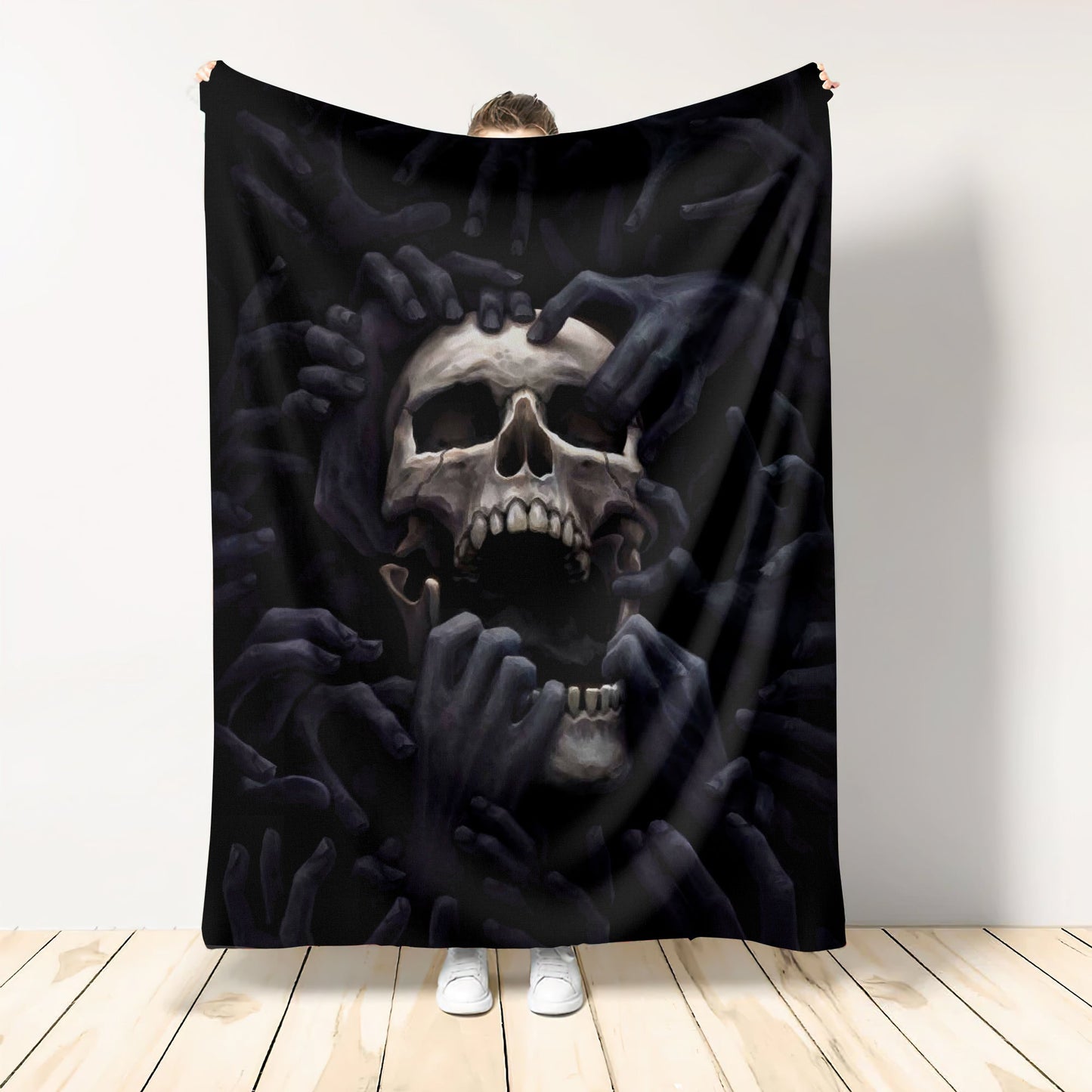 Skull Love Darkness Flannel Blanket For Soft Bed Couch And Home Comfort