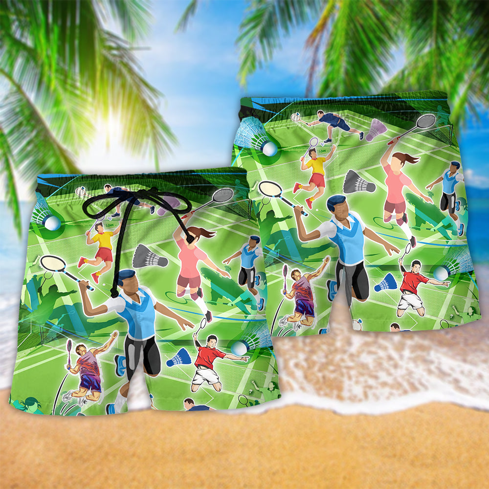 Life Is Better With Badminton Funny – Beach Short