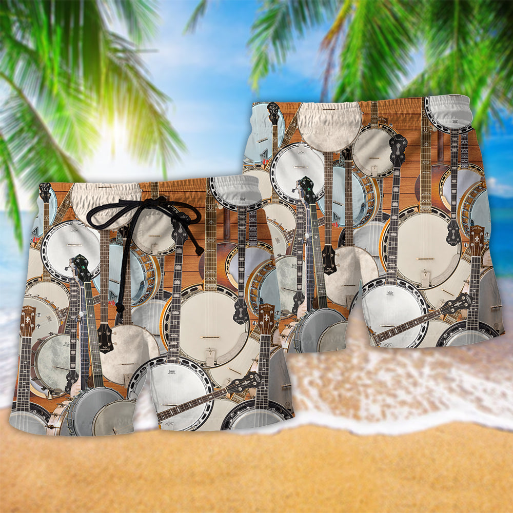 Banjo Simple Music Love Life - Beach Short