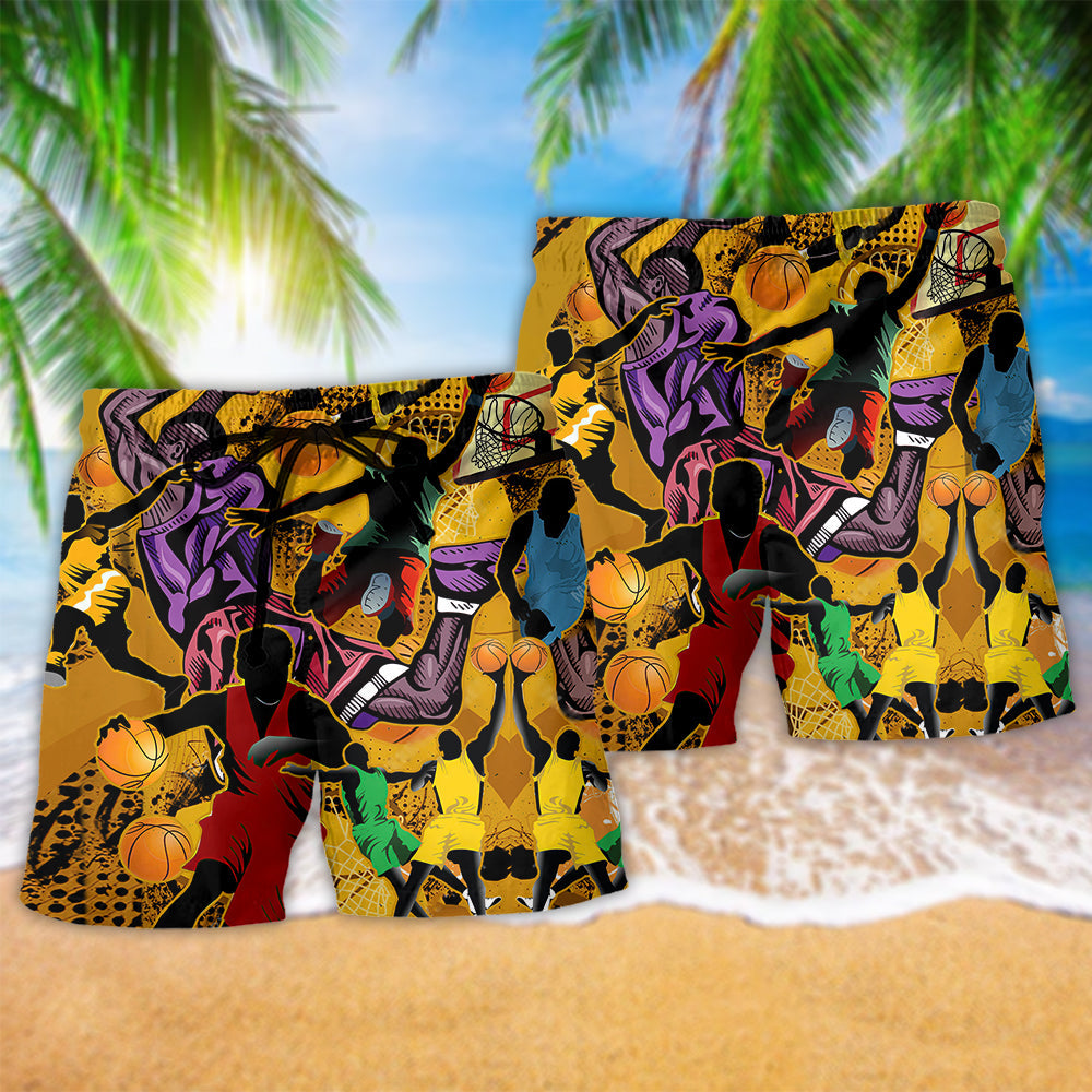 Basketball Life Color Art – Beach Short