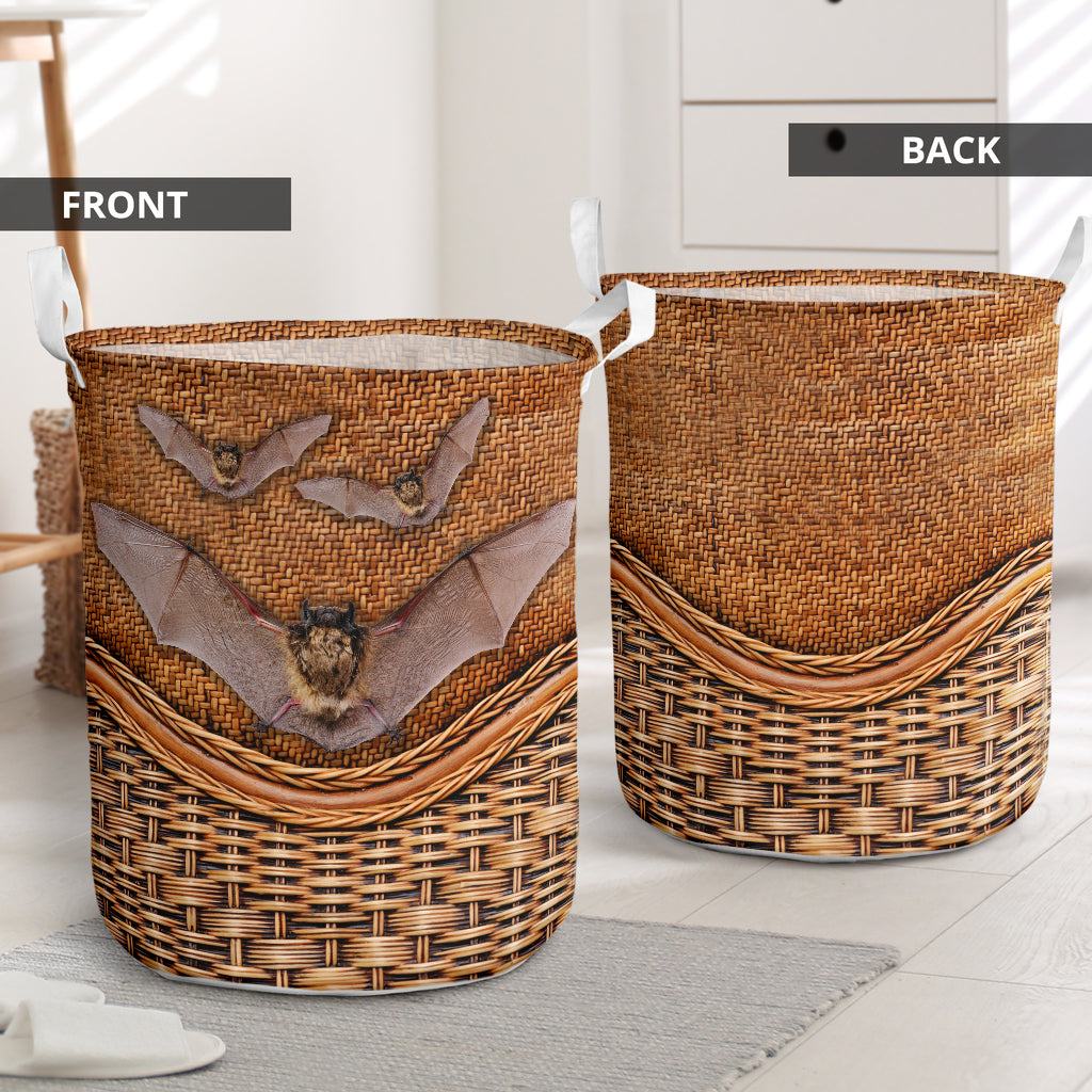 Bat Rattan Teaxture - Laundry Basket - Owls Matrix LTD