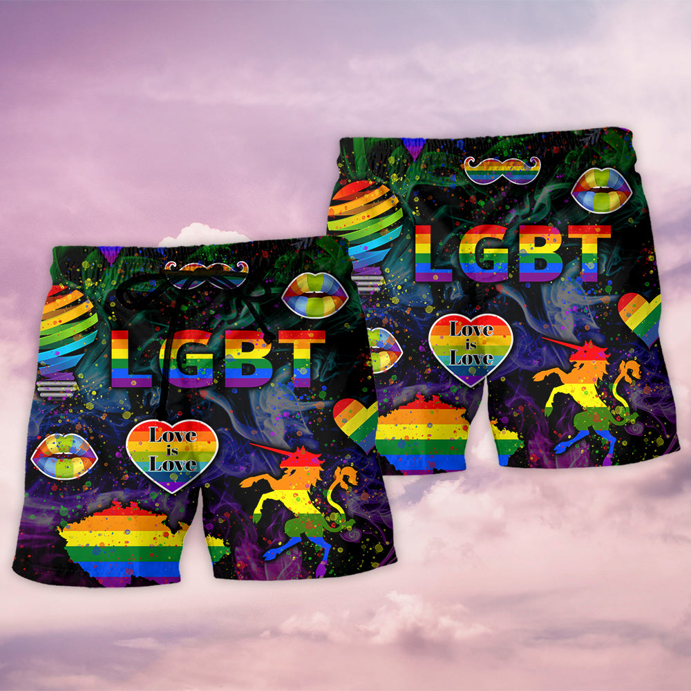 LGBT Pride Be Careful Who You Hate – Beach Short