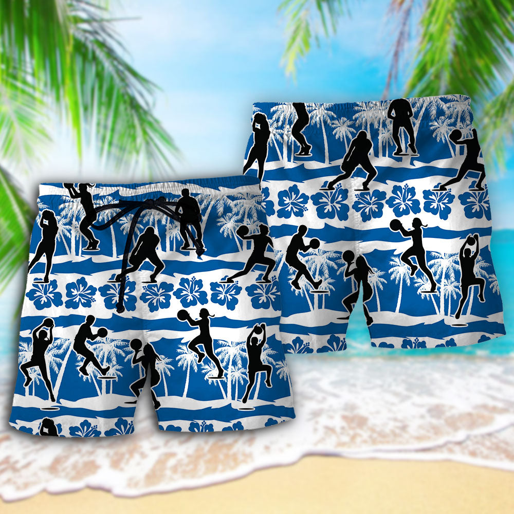 Netball Beach Tropical Floral - Beach Short - Owls Matrix LTD