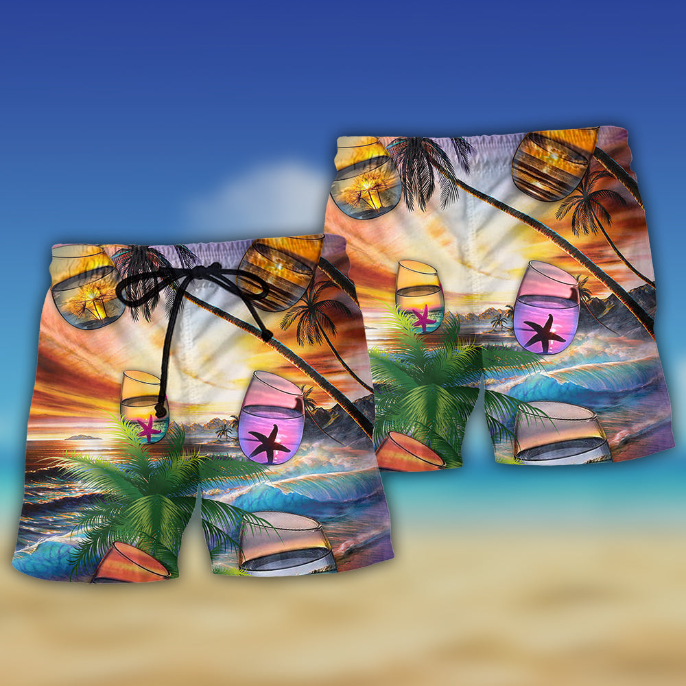 Beach Cocktail Style - Beach Short - Owls Matrix LTD