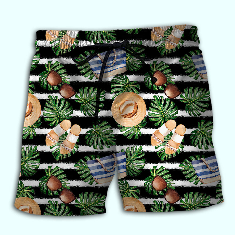 Tropical Leaf Summer Beachwear Style – Beach Short