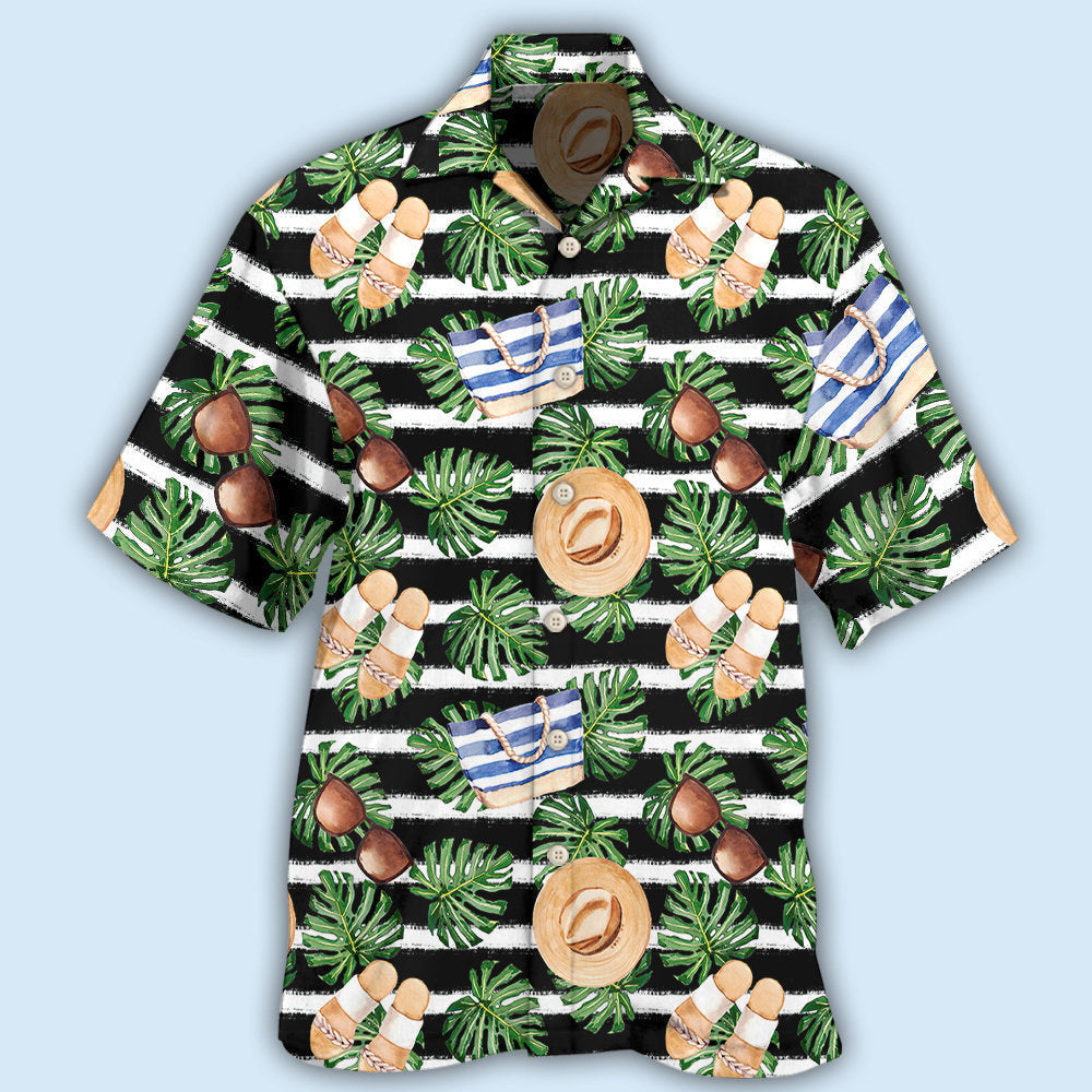 Beachwear Tropical Leaf Pattern – Hawaiian Shirt