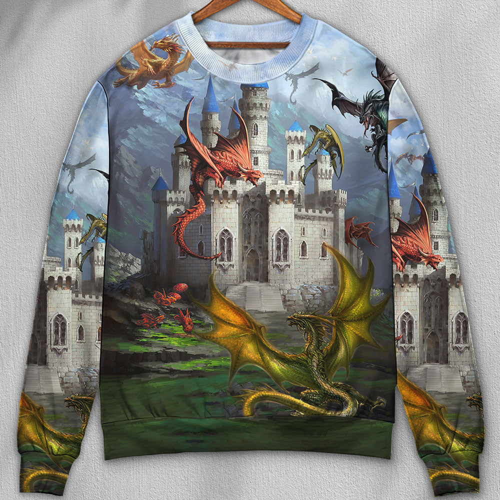 Beautiful Dragon Love Life Art – Sweater - Ugly Christmas Sweater