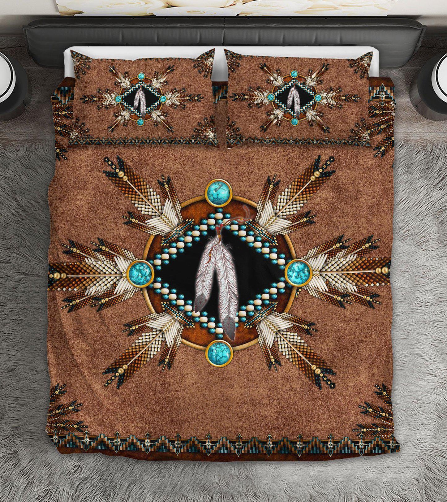 Native American Nature Sign Bedding Cover For Southwestern Bedroom Decor
