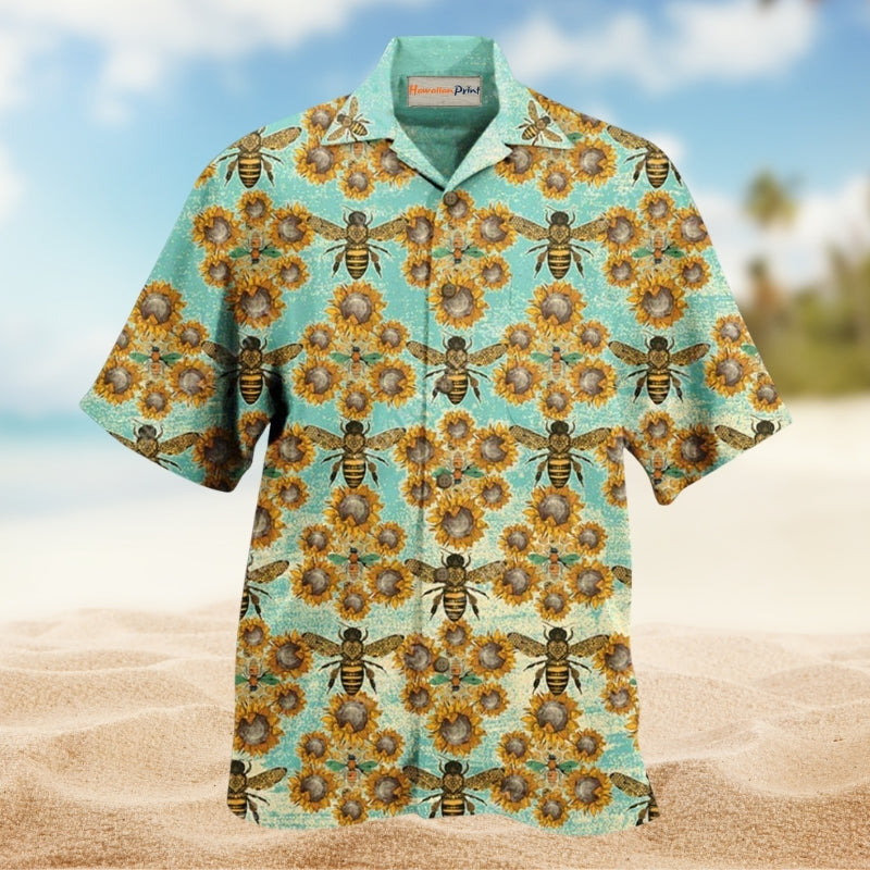 Bee Loves Sunflowers Limited Edition – Hawaiian Shirt