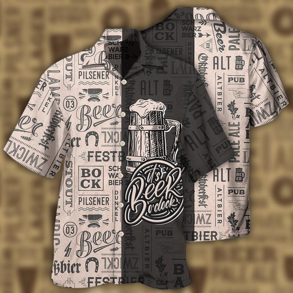 Beer O’Clock Classic Vintage Style - Hawaiian Shirt