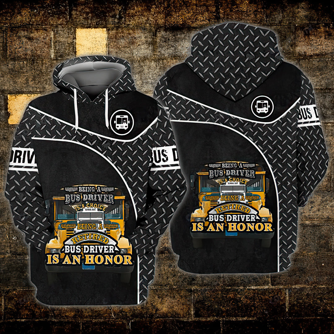 Bus Driver Life Art – 3D Hoodie