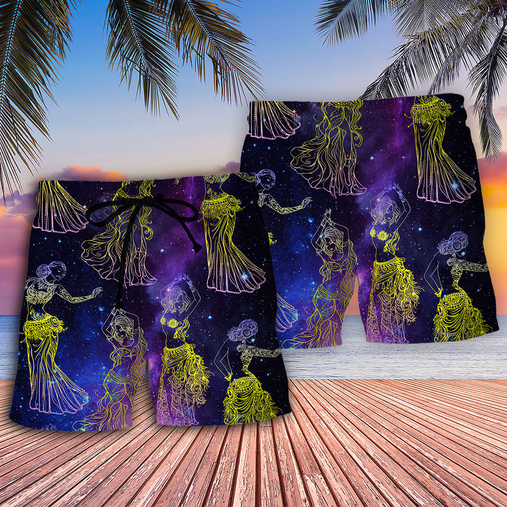 Belly Dance Galaxy Mystery Art – Beach Short