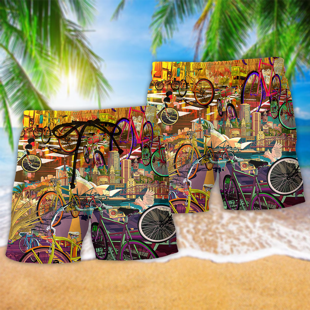 Bike Freedom Anywhere Art - Beach Short