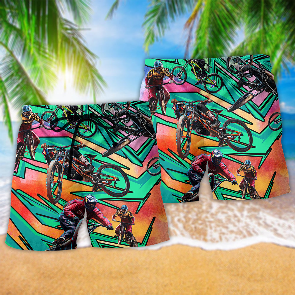 Mountain Bike Oh Shift Humor - Beach Short